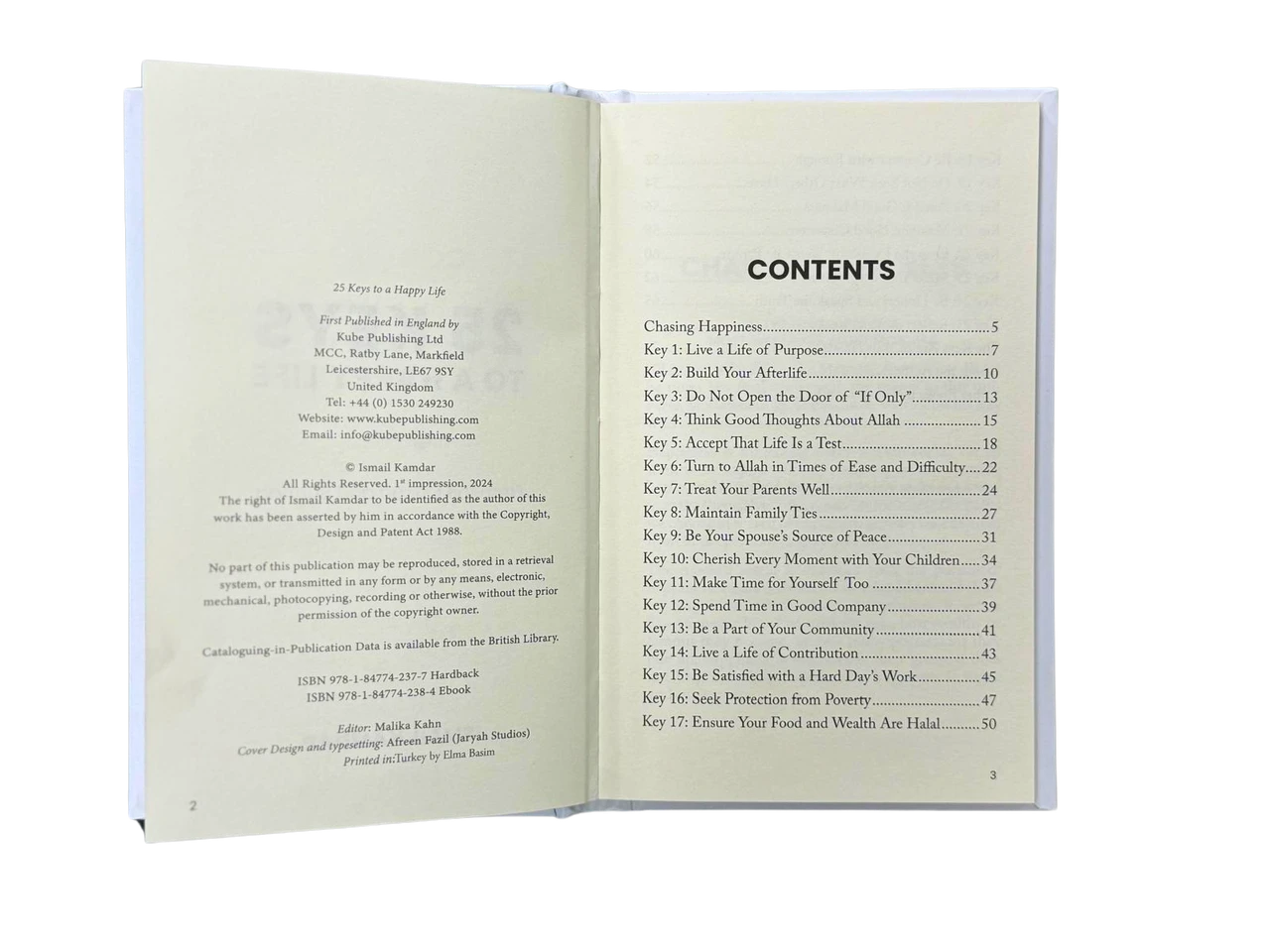 25 KEYS TO A HAPPY LIFE: From the Qur'an and Sunnah ( Hardcover ) - Image 2